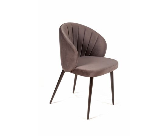 Стул Mont Blanc, бархат антрацит 14 / черный конус, изображение 4 | Интернет магазин мебели и декора LifeDekor