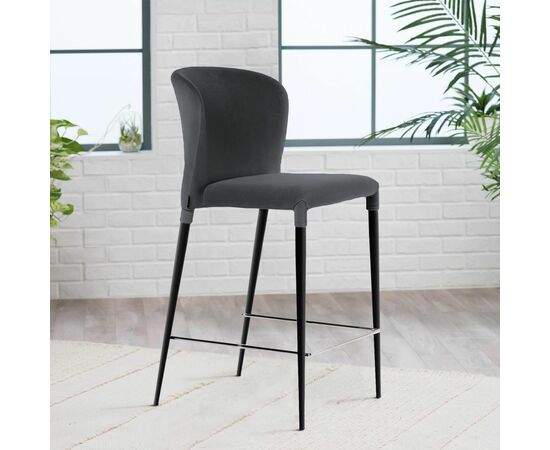 Стул полубарный Albert, бархат 03 /опора конус, изображение 9 | Интернет магазин мебели и декора LifeDekor