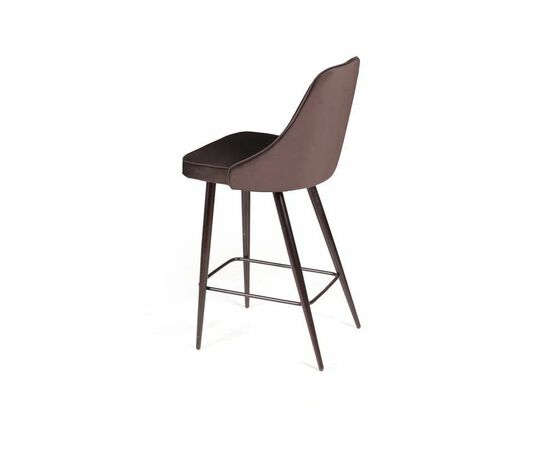 Стул полубарный Oliver, бархат антрацит 14/ чёрный конус, изображение 5 | Интернет магазин мебели и декора LifeDekor