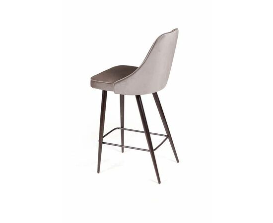 Стул полубарный Oliver, бархат пепельно-бежевый 25/ чёрный конус, изображение 5 | Интернет магазин мебели и декора LifeDekor