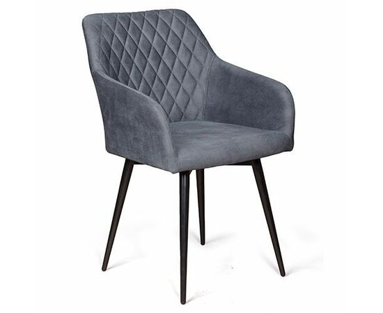 Стул Robert поворотный 360 градусов, замша apache темно серый | Интернет магазин мебели и декора LifeDekor