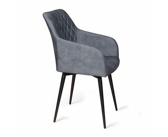 Стул Robert поворотный 90 градусов, функция возврата, антишум, замша apache темно серый, изображение 6 | Интернет магазин мебели и декора LifeDekor