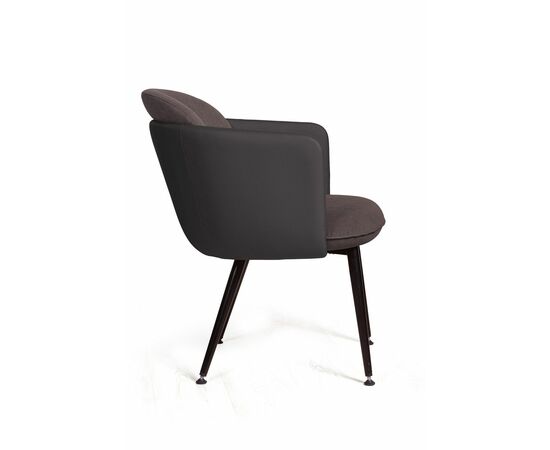 Стул с подлокотниками Phoenix (Феникс), ткань комбинированная с экокожей, черный, изображение 3 | Интернет магазин мебели и декора LifeDekor