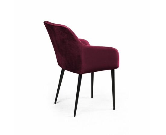 Стул с подлокотниками Robert, бархат винно-красный 16 new, изображение 6 | Интернет магазин мебели и декора LifeDekor