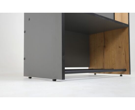 Шкаф ОЛЬГА-ЛОФТ 3, Дуб Крафт Золотой, Темно Серый, изображение 8 | Интернет магазин мебели и декора LifeDekor