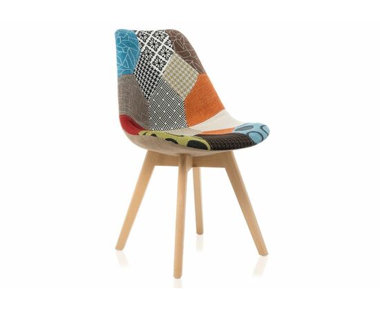Стул деревянный Mille fabric multicolor | Интернет магазин мебели и декора LifeDekor