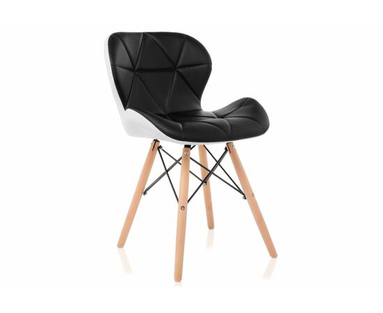 Стул деревянный PC-027 black / white | Интернет магазин мебели и декора LifeDekor