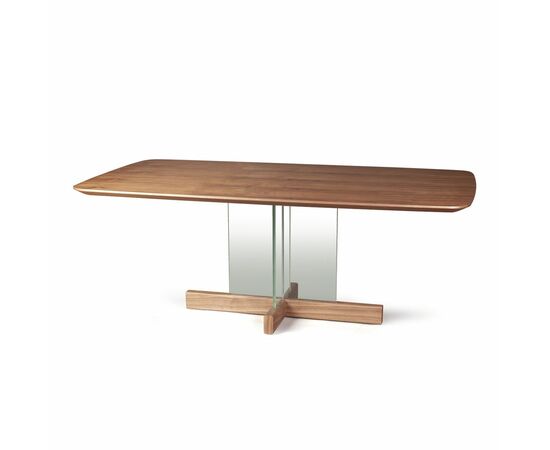 Стол обеденный Ghost 200, столешница орех, изображение 3 | Интернет магазин мебели и декора LifeDekor