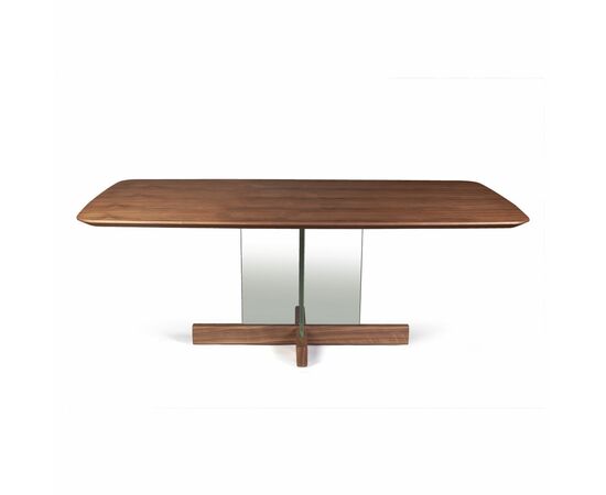 Стол обеденный Ghost 200, столешница орех, изображение 2 | Интернет магазин мебели и декора LifeDekor