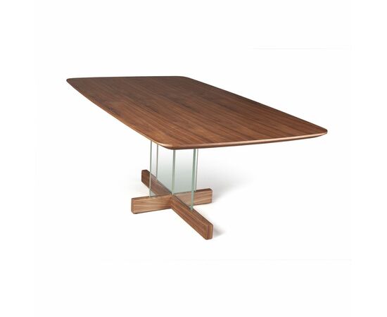 Стол обеденный Ghost 200, столешница орех, изображение 6 | Интернет магазин мебели и декора LifeDekor