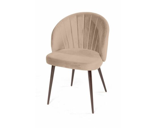 Стул Mont Blanc, бархат бежевый 5 / черный конус, изображение 2 | Интернет магазин мебели и декора LifeDekor