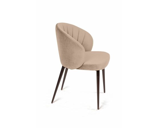 Стул Mont Blanc, бархат бежевый 5 / черный конус, изображение 4 | Интернет магазин мебели и декора LifeDekor