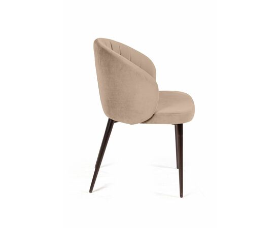 Стул Mont Blanc, бархат бежевый 5 / черный конус, изображение 5 | Интернет магазин мебели и декора LifeDekor