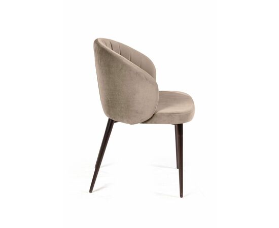 Стул Mont Blanc, бархат пепельно-бежевый 25 / черный конус, изображение 7 | Интернет магазин мебели и декора LifeDekor