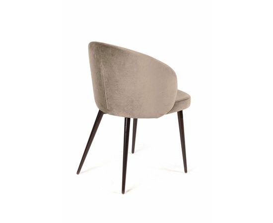 Стул Mont Blanc, бархат пепельно-бежевый 25 / черный конус, изображение 5 | Интернет магазин мебели и декора LifeDekor