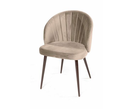 Стул Mont Blanc, бархат пепельно-бежевый 25 / черный конус, изображение 3 | Интернет магазин мебели и декора LifeDekor