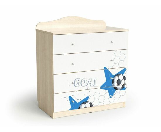 Комод "Футбол", Шимо светлый/Белый | Интернет магазин мебели и декора LifeDekor