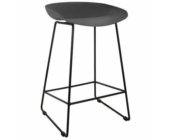 Стул полубарный Neo чёрный с чёрными ножками | Интернет магазин мебели и декора LifeDekor