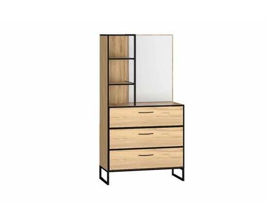 Комод Виртон-3 с надстройкой, Дуб крафт золотой | Интернет магазин мебели и декора LifeDekor