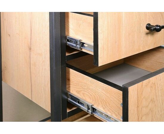 Стеллаж Берген-3, Дуб крафт золотой/Черный, изображение 14 | Интернет магазин мебели и декора LifeDekor