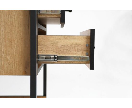 Стеллаж Берген-3, Дуб крафт золотой/Черный, изображение 4 | Интернет магазин мебели и декора LifeDekor