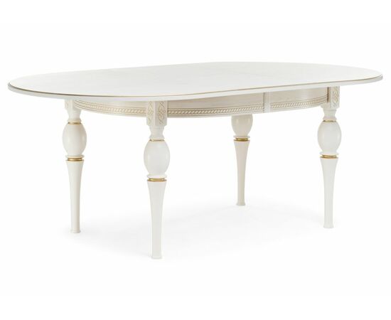 Стол деревянный Авилла молочный / золото, изображение 4 | Интернет магазин мебели и декора LifeDekor