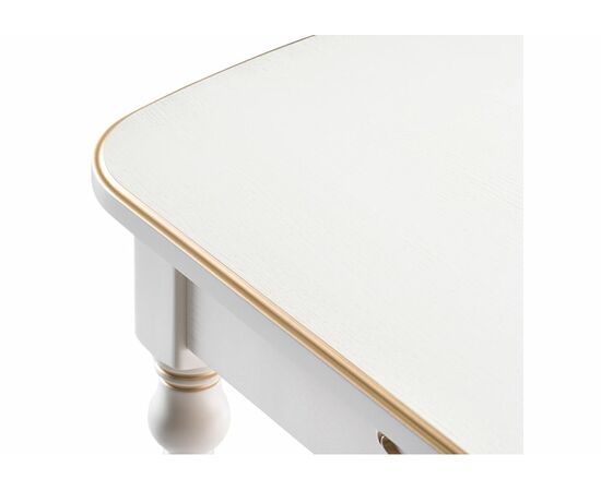 Стол деревянный Бевье молочный / золото, изображение 9 | Интернет магазин мебели и декора LifeDekor