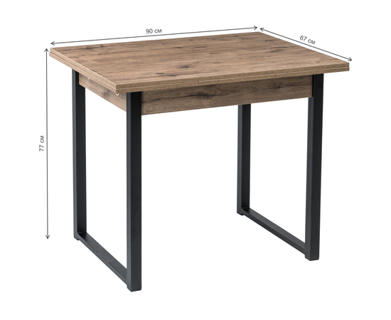 Стол деревянный Форли дуб велингтон / черный матовый, изображение 2 | Интернет магазин мебели и декора LifeDekor