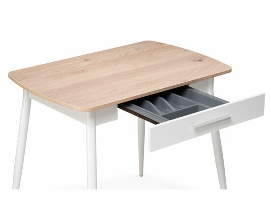 Стол деревянный Ревари эврика / белый, изображение 4 | Интернет магазин мебели и декора LifeDekor