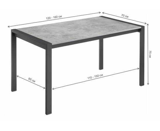 Стол деревянный Центавр бетон / графит, изображение 6 | Интернет магазин мебели и декора LifeDekor