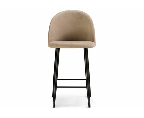 Барный стул Амизуре бежевый / черный матовый, изображение 2 | Интернет магазин мебели и декора LifeDekor