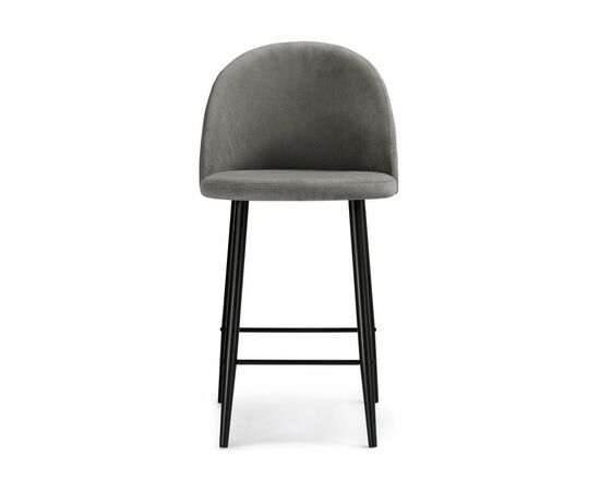 Барный стул Амизуре темно-серый / черный матовый, изображение 2 | Интернет магазин мебели и декора LifeDekor