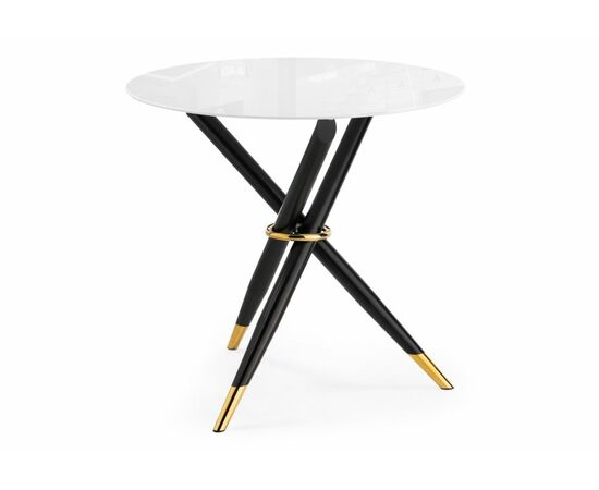 Стол стеклянный Rock 100х75 white / black, изображение 2 | Интернет магазин мебели и декора LifeDekor