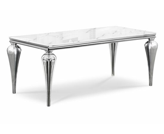 Стол стеклянный Vase белый | Интернет магазин мебели и декора LifeDekor