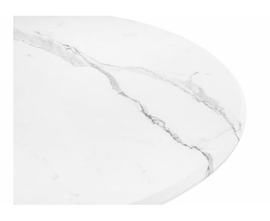 Стол деревянный Стол Абилин 100 мрамор белый / белый матовый, изображение 4 | Интернет магазин мебели и декора LifeDekor