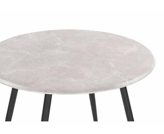 Стол деревянный Абилин 100 мрамор светло-серый / черный матовый, изображение 3 | Интернет магазин мебели и декора LifeDekor