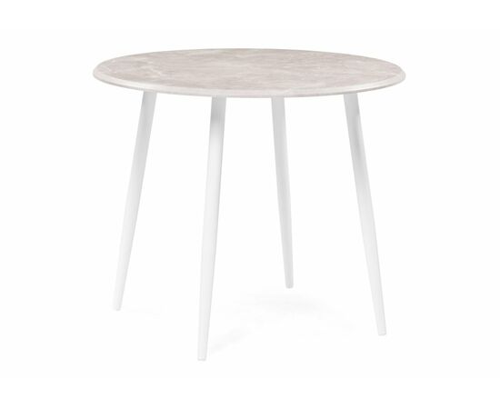 Стол деревянный Абилин 90 мрамор бежевый / белый матовый | Интернет магазин мебели и декора LifeDekor