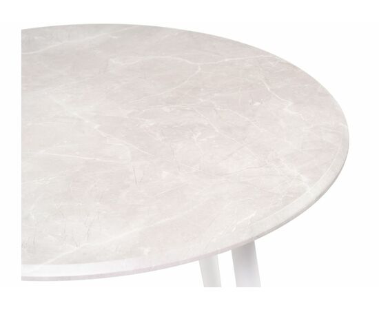 Стол деревянный Абилин 90 мрамор бежевый / белый матовый, изображение 4 | Интернет магазин мебели и декора LifeDekor