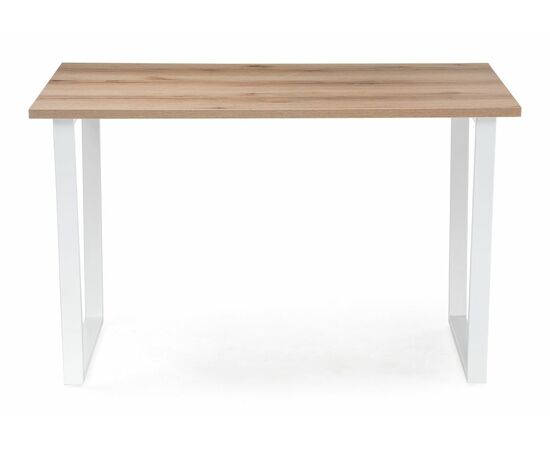Стол деревянный Лота Лофт 120 25 мм дуб делано светлый / матовый белый, изображение 2 | Интернет магазин мебели и декора LifeDekor