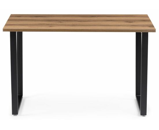 Стол деревянный Лота Лофт 120 25 мм дуб делано темный / матовый черный, изображение 2 | Интернет магазин мебели и декора LifeDekor
