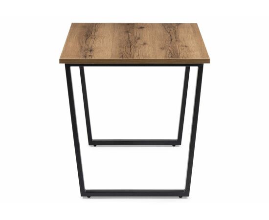 Стол деревянный Лота Лофт 120 25 мм дуб делано темный / матовый черный, изображение 3 | Интернет магазин мебели и декора LifeDekor