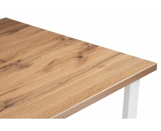 Стол деревянный Лота Лофт 120 25 мм дуб вотан / матовый белый, изображение 4 | Интернет магазин мебели и декора LifeDekor