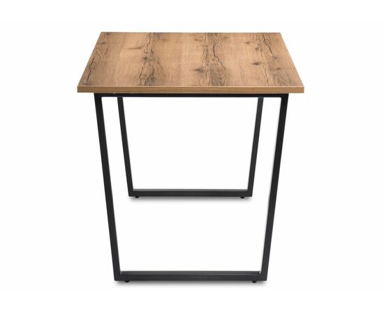 Стол деревянный Лота Лофт 140 25 мм дуб делано темный / матовый черный, изображение 3 | Интернет магазин мебели и декора LifeDekor