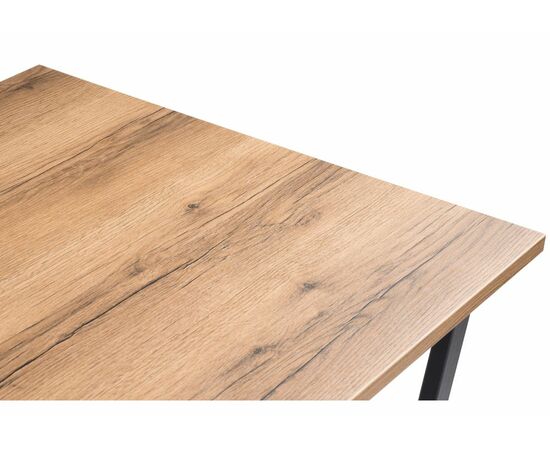 Стол деревянный Лота Лофт 140 25 мм дуб делано темный / матовый черный, изображение 4 | Интернет магазин мебели и декора LifeDekor