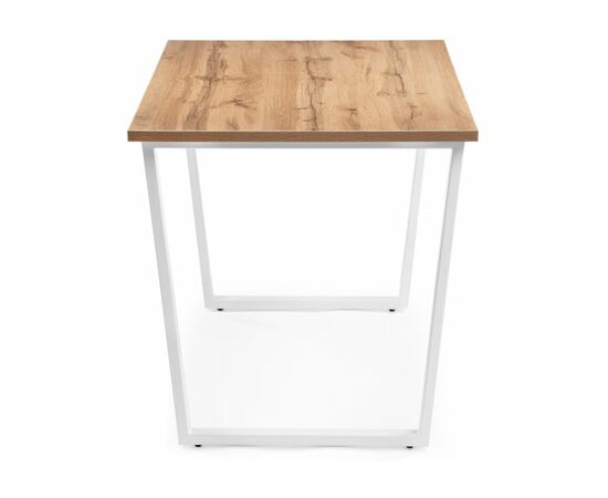 Стол деревянный Лота Лофт 140 25 мм дуб вотан / белый матовый, изображение 3 | Интернет магазин мебели и декора LifeDekor