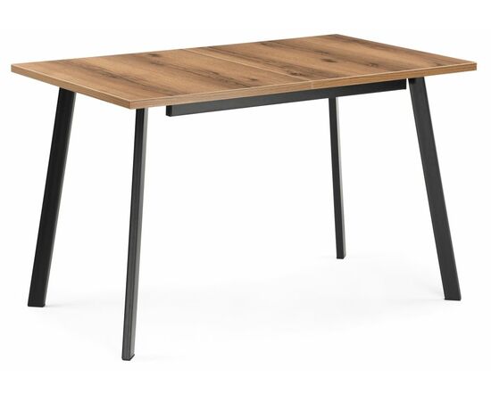 Стол деревянный Колон Лофт 120 25 мм дуб делано темный / матовый черный | Интернет магазин мебели и декора LifeDekor