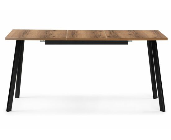 Стол деревянный Колон Лофт 120 25 мм дуб делано темный / матовый черный, изображение 4 | Интернет магазин мебели и декора LifeDekor