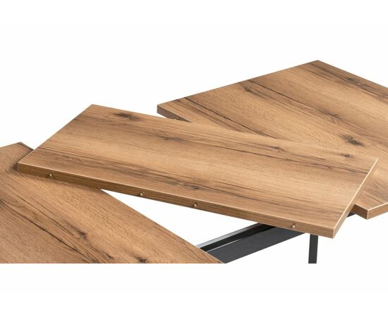 Стол деревянный Колон Лофт 120 25 мм дуб делано темный / матовый черный, изображение 6 | Интернет магазин мебели и декора LifeDekor