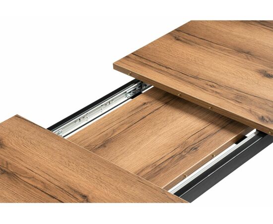 Стол деревянный Колон Лофт 120 25 мм дуб делано темный / матовый черный, изображение 7 | Интернет магазин мебели и декора LifeDekor