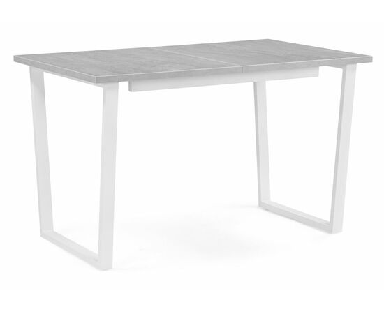 Стол деревянный Лота Лофт 120 25 мм бетон / белый матовый | Интернет магазин мебели и декора LifeDekor